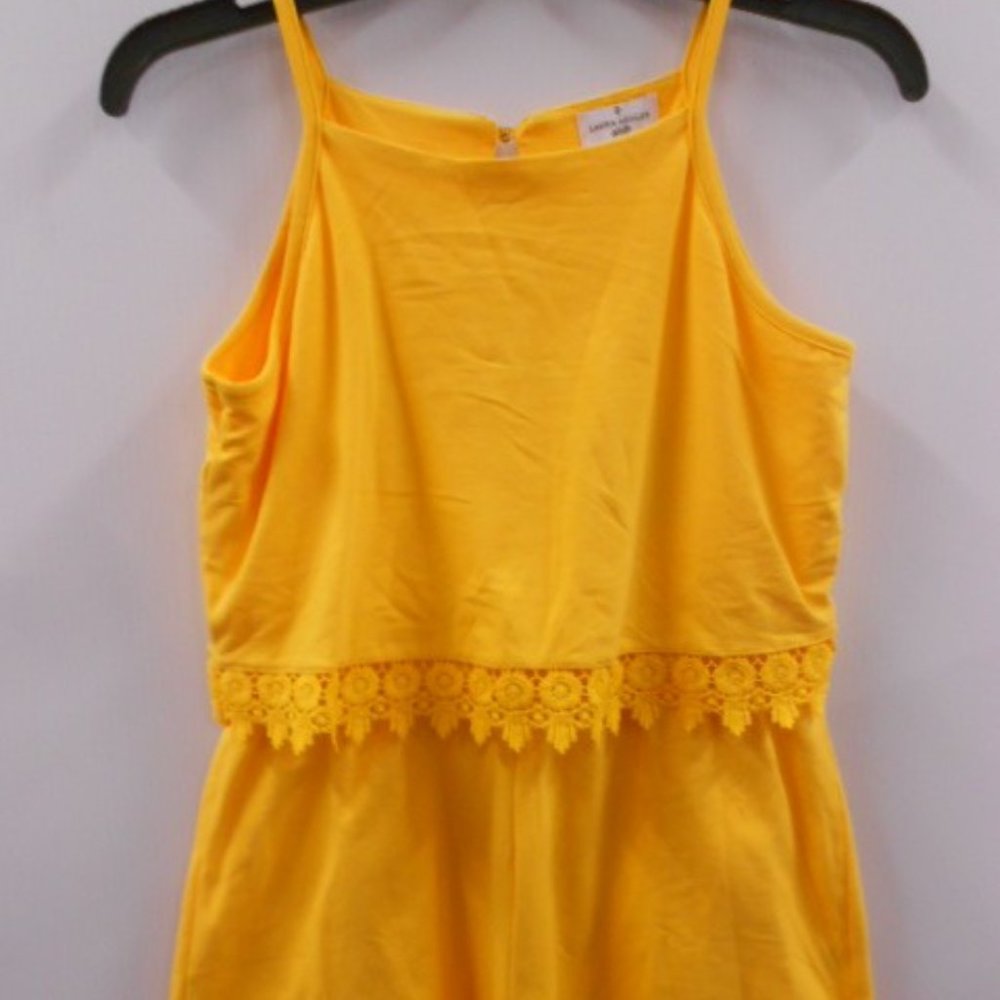 Laura Ashley NWT Energy Yellow Crochet Romper
